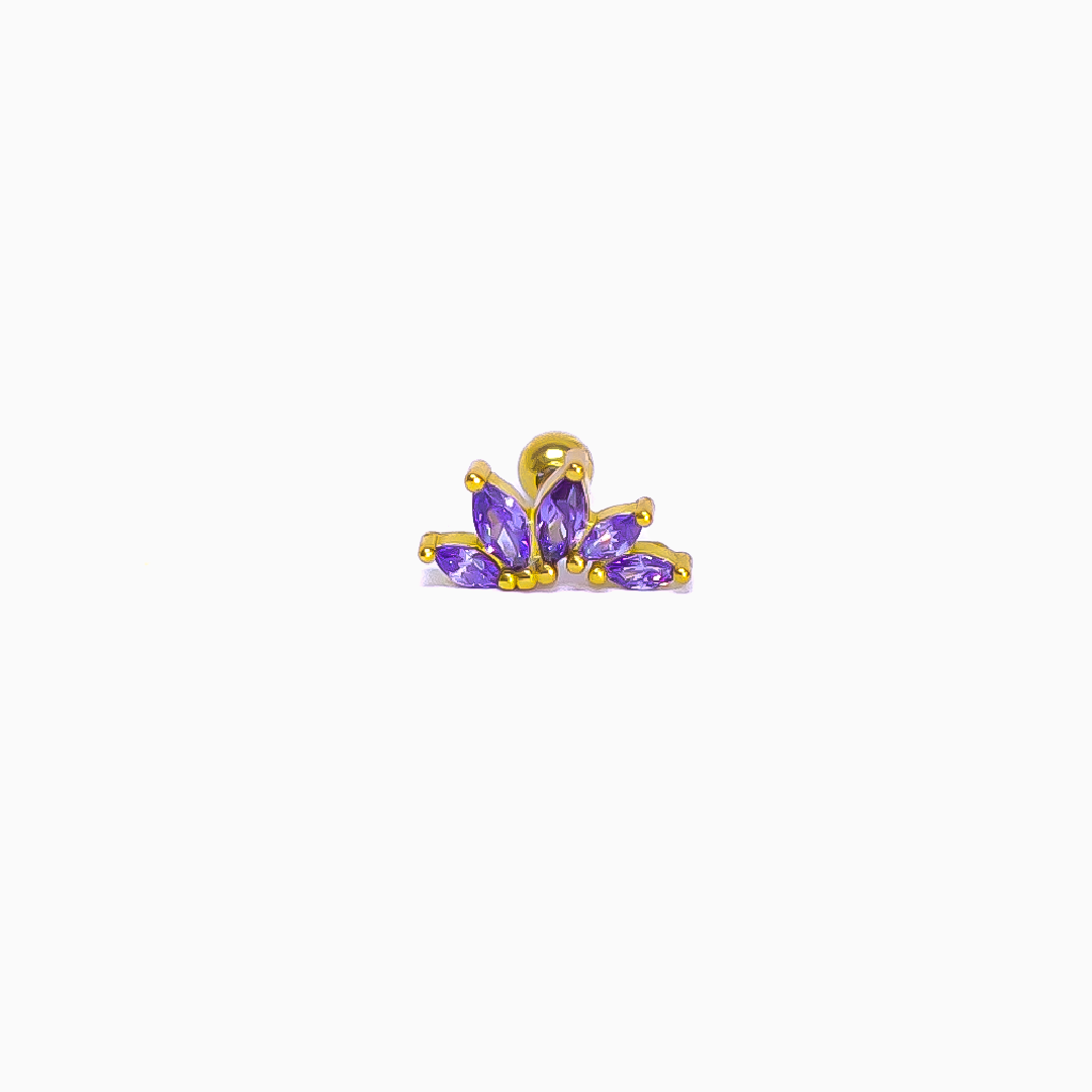 Trinity Piercilg Purple - PLATA 925