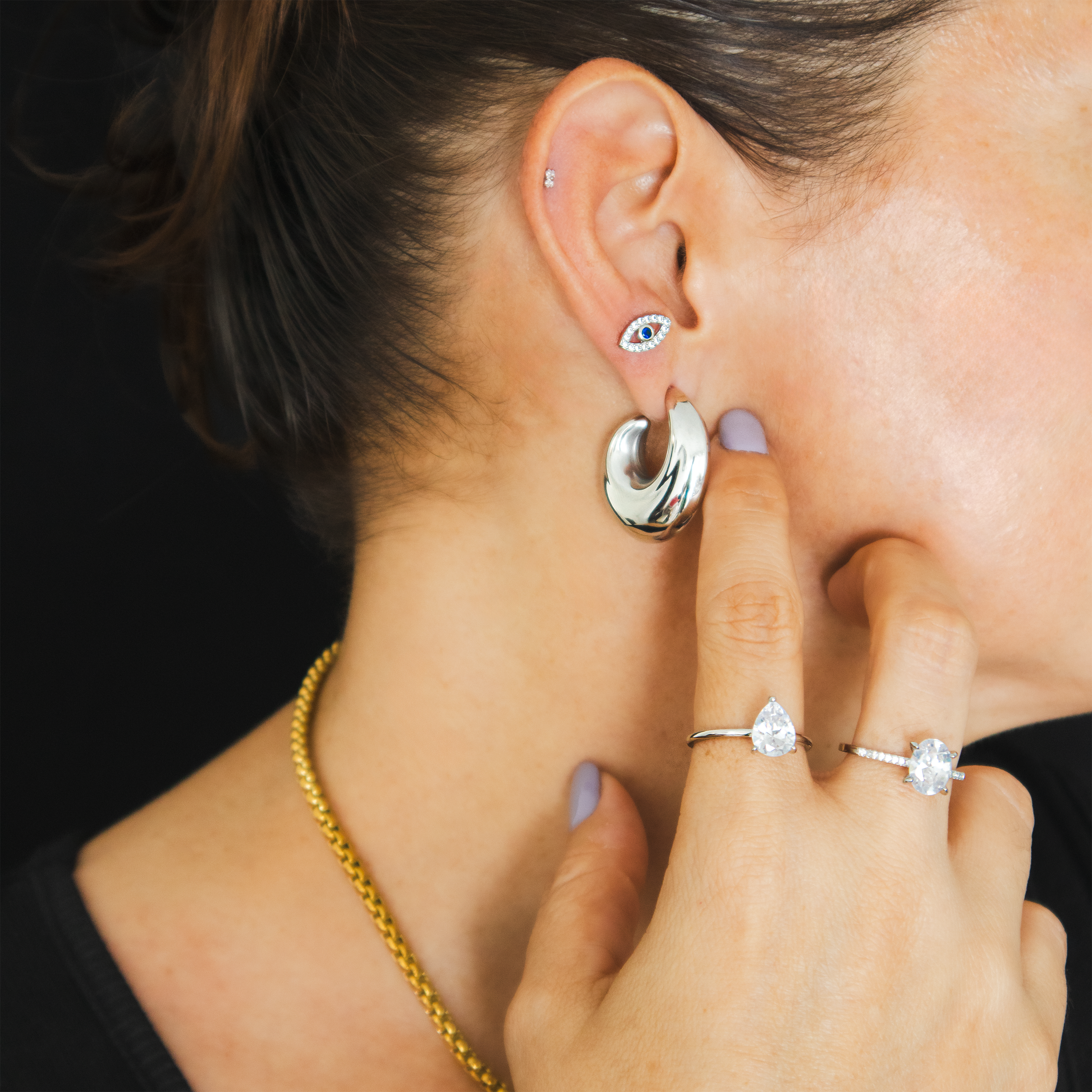 Aretes Lina Silver