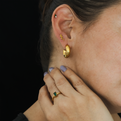 Eliana Piercing Gold - TITANIO