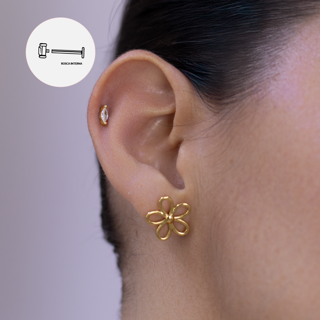 Bianca Piercing Gold - PLATA 925