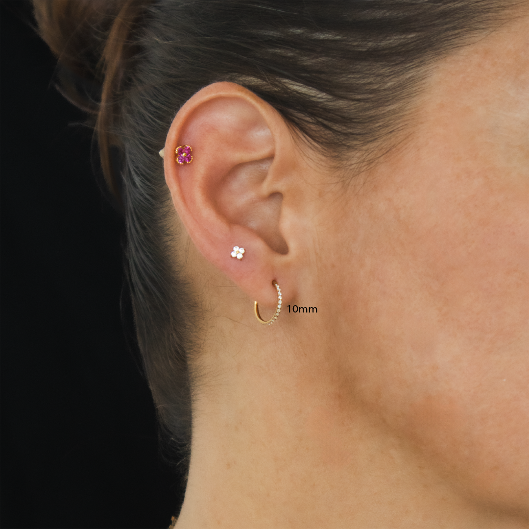 Tahiti Piercing Hoops - TITANIO GOLD