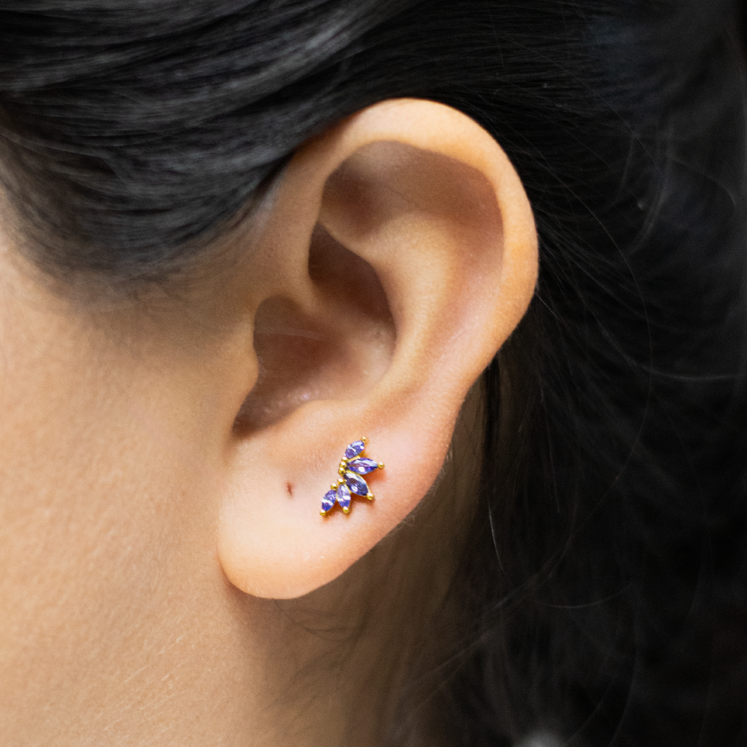 Trinity Piercing Purple - PLATA 925