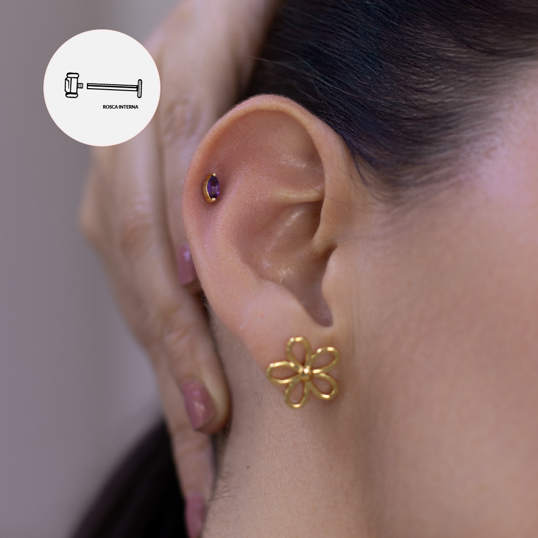 Paulina Piercing Gold - PLATA 925