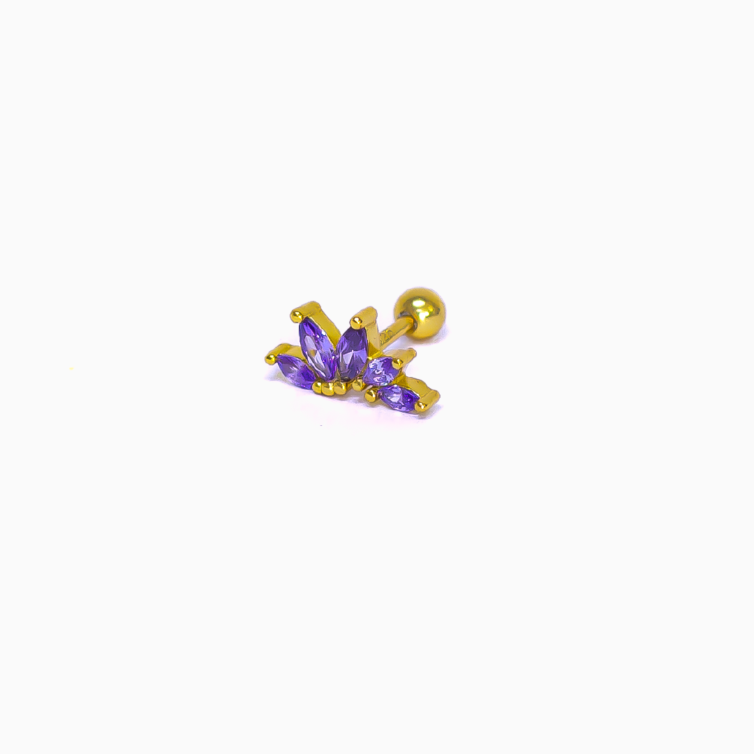 Trinity Piercilg Purple - PLATA 925