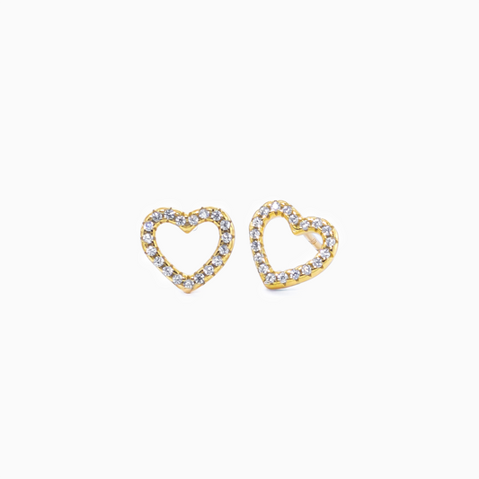 Aretes Corazón Brillante