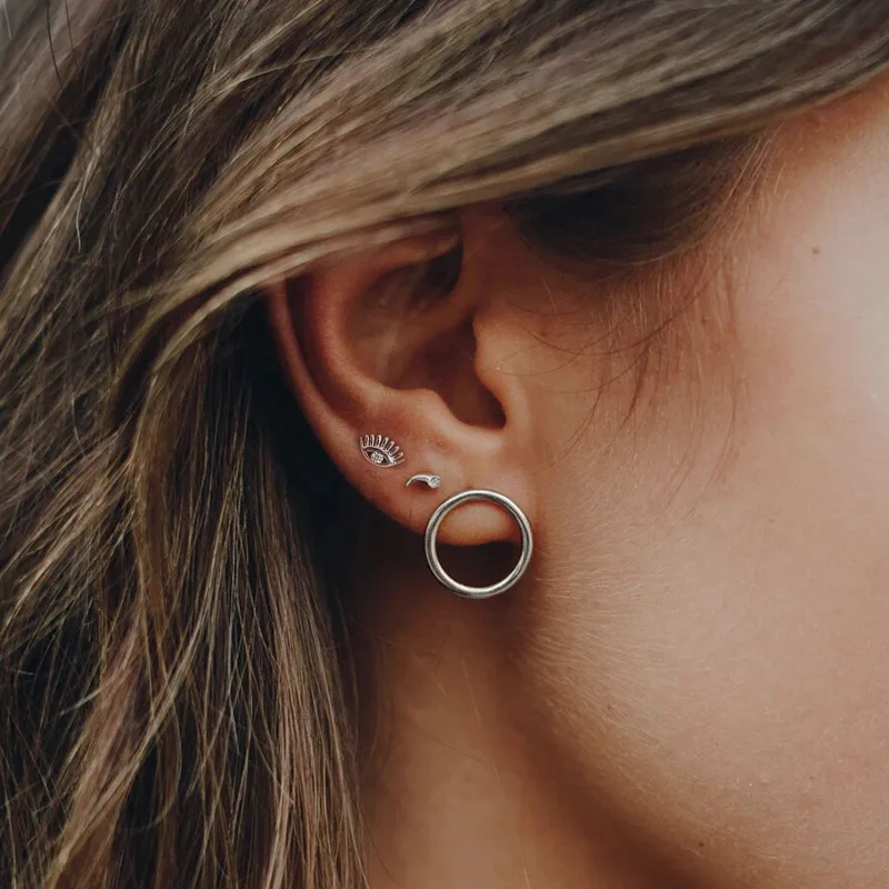 Mini Ojo Turco Hoops - PLATA 925