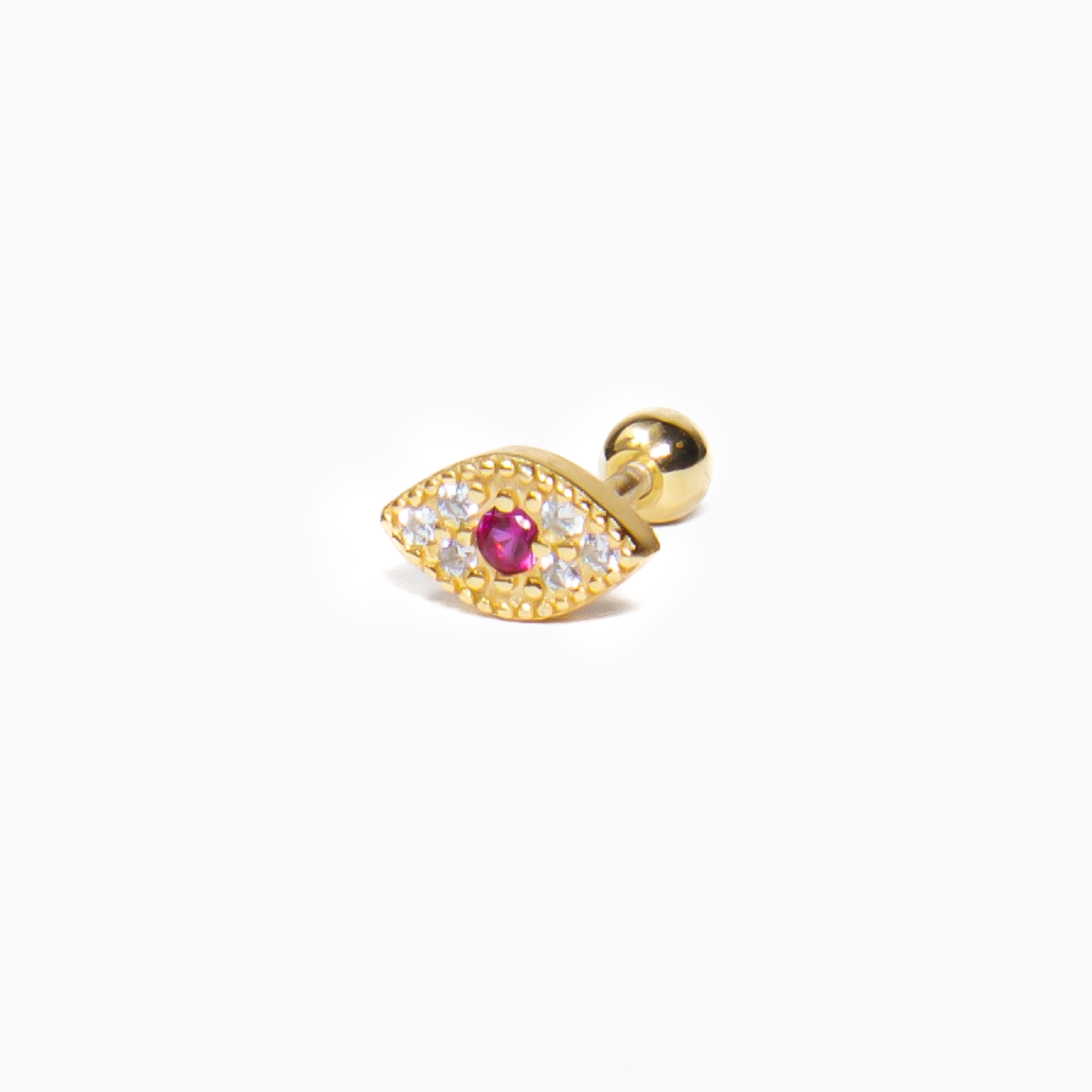 Ojo Turco Piercing Ruby - PLATA 925
